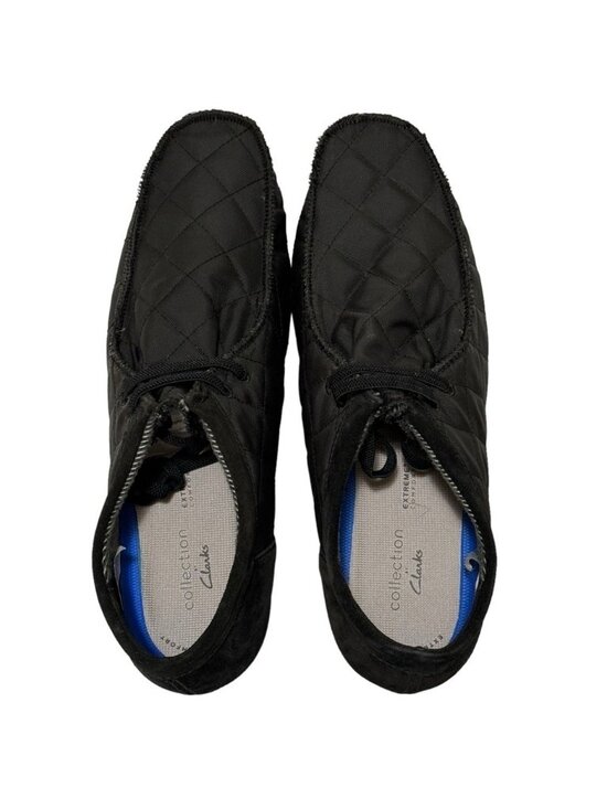 Clarks Mens Shacre II Step Moc Loafers Size 12 Wide Black Casual Suede Textile